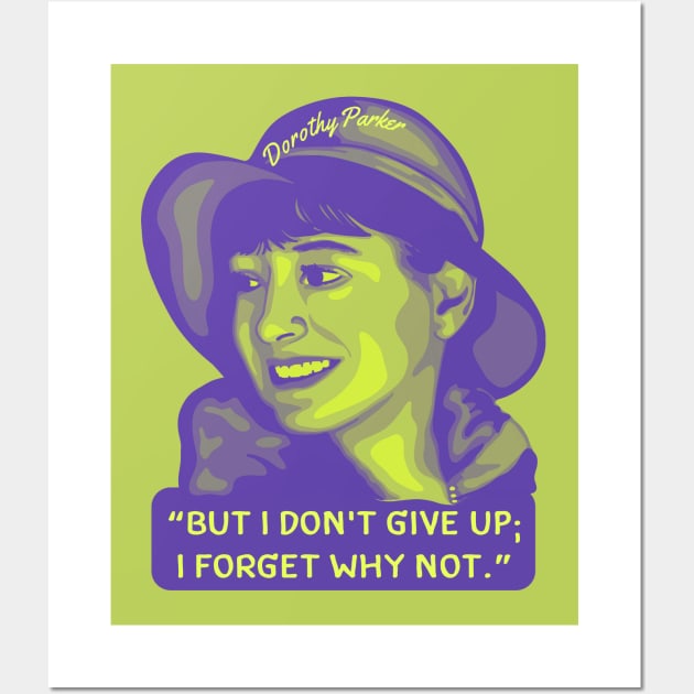 Dorothy Parker Portrait and Quote Wall Art by Slightly Unhinged